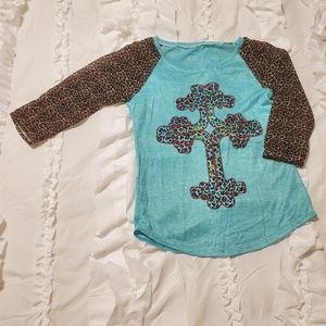 Leopard Cross Top